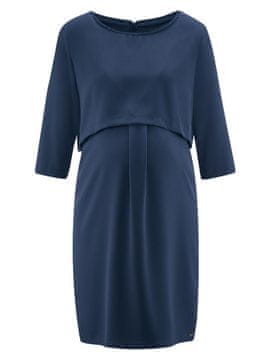 shumee Temno modra ženska nosečniška obleka z naramnicami