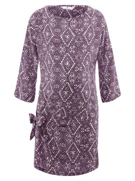 shumee Ženska nosečniška obleka z vzorcem pentlje Bellybutton Maternity