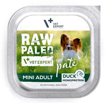 VetExpert RAW PALEO pašteta Mini Adult Duck 150g