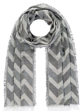 shumee Moški lahek šal s cikcak vzorcem, siv Passigatti