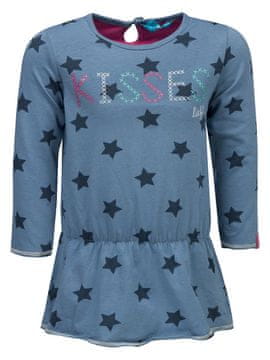 shumee Dekliška obleka z dolgimi rokavi, modra, zvezdice, Lief