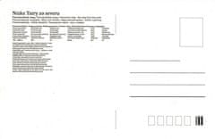 shumee Nizke Tatre, zahodni del. Panoramski zemljevid s 3D učinkom. Razglednica.