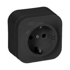 shumee ToDo 2P+Z enojna nadometna vtičnica Schuko IP20 črna