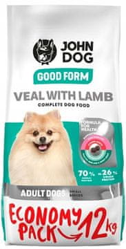 shumee JOHN DOG suha hrana za pse malih pasem TELETINA IN JAGNJETINA 12 kg
