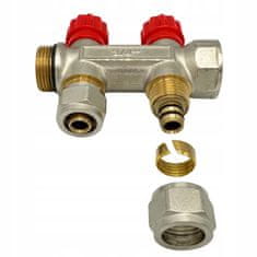 Wärmer PEX 3/4 16 mm razdelilnik, 2 dela, za talno ogrevanje, toplo vodo