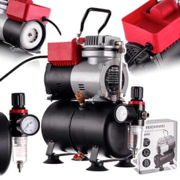 shumee BREZOLJNI BATNI MODELIRSKI KOMPRESOR S 3-LITRSKO STEKLENIČKO ZA AIRBRUSH