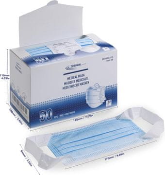 shumee 500x OBRAZNE MASKE ZA ENKRATNO UPORABO 3-SLOJNE Z ELASTIČNIM TRAKOM IIR TUV