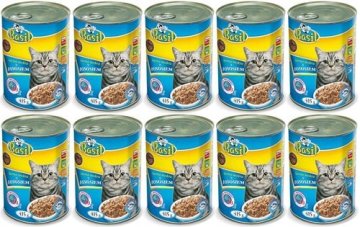 shumee Basil mokra hrana 415g z lososom za mačke 10 kos.