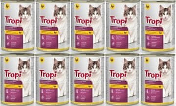 shumee TROPI mokra mačja hrana s perutnino 415 g x 10 kos PERUTNINA mačk