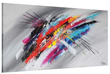 shumee Monica Mirafiori I 100 % ROČNO POSLIKANA I Večbarvna slika 140x70cm | Ročno poslikana slika | Akrilna slika | Zelo velika akrilna slika I Moderna umetnost I Umetniške slike