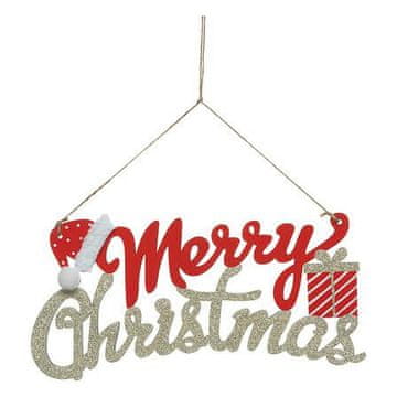 shumee Obesek Marry Christmas 30 cm | rdeč/zlati