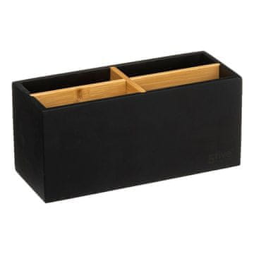 shumee Organizator iz bambusa Natureo 4 prekati črn