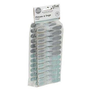 shumee Set 24 kljukic za perilo, siva/mint