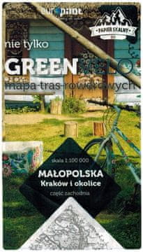 shumee Krakov in okolica, zahodni del. Malopoljska. Vodoodporni kolesarski zemljevid. Ne samo Green Velo. Euro Pilot