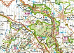 shumee Krakov in okolica, zahodni del. Malopoljska. Vodoodporni kolesarski zemljevid. Ne samo Green Velo. Euro Pilot