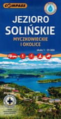 shumee Solinsko jezero, Myczkowieckie in okolica. Plastificiran turistični zemljevid. Izdaja 2023. Kompas