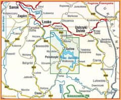 shumee Solinsko jezero, Myczkowieckie in okolica. Plastificiran turistični zemljevid. Izdaja 2023. Kompas