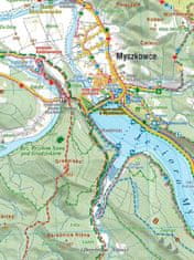 shumee Solinsko jezero, Myczkowieckie in okolica. Plastificiran turistični zemljevid. Izdaja 2023. Kompas