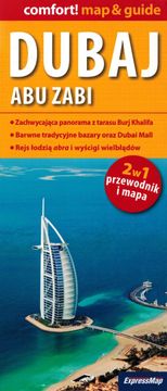 shumee Dubaj in Abu Dhabi. Laminiran zemljevid / zemljevid mesta + mini vodnik. Izdaja 2023. ExpressMap