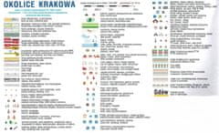 shumee Območje Krakova 1:45.000. Plastificiran turistični zemljevid. Izdaja 2025. Kompas.