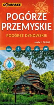 shumee Przemyśl in Dynowsko vznožje. Plastificiran turistični zemljevid. Izdaja 2023. Kompas