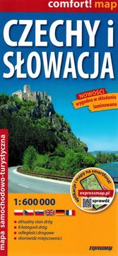 shumee Češka in Slovaška 1:600.000. Laminiran cestni zemljevid. Izdaja 2025. ExpressMap