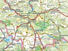 shumee Rabka-Zdrój in okolica 1:35.000. Plastificiran turistični zemljevid. Izdaja 2024. Kompas.