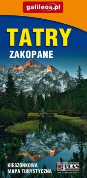 shumee Tatre, Zakopane. Žepni, plastificirani turistični zemljevid / zemljevid mesta. Izdaja 2025. Galileos