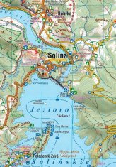 shumee Sanoksko-turčansko gorovje. Območje Sanoka. Plastificiran turistični zemljevid. Izdaja 2024. Kompas