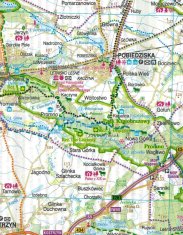 shumee Poznań in okolica, vzhodni del. Velikopoljska. Vodoodporni kolesarski zemljevid. Ne samo Green Velo. Euro Pilot