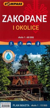 shumee Zakopane in okolica 1:60.000. Plastificiran mestni zemljevid / Turistični zemljevid. Izdaja 2024. Kompas.