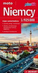 shumee Nemčija 1:925.000. Laminiran cestni zemljevid. Izdaja 2024/2025. Demart