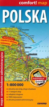 shumee Poljska 1:800.000. Laminiran cestni in administrativni zemljevid. Izdaja 2025. ExpressMap
