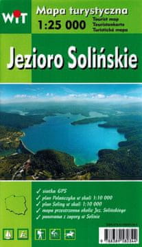 shumee Solinsko jezero 1:25.000. Solina in Polańczyk. Plastificirana turistična karta / Zemljevid mesta. WiT