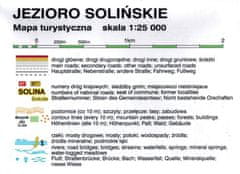 shumee Solinsko jezero 1:25.000. Solina in Polańczyk. Plastificirana turistična karta / Zemljevid mesta. WiT