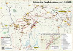 shumee Szklarska Poręba - Jakuszyce. Laminiran zemljevid prog za tek na smučeh. Izdaja 2025. Tehtnica
