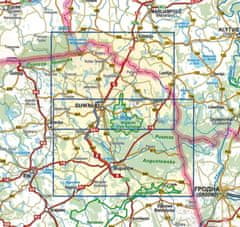 Compass Regija Suwałki. Nacionalni park Wigry, Avgustovski gozd, Czarna Hańcza, Rospuda. Laminirana turistična karta. Izdaja 2025. Kompas