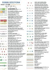Compass Regija Suwałki. Nacionalni park Wigry, Avgustovski gozd, Czarna Hańcza, Rospuda. Laminirana turistična karta. Izdaja 2025. Kompas