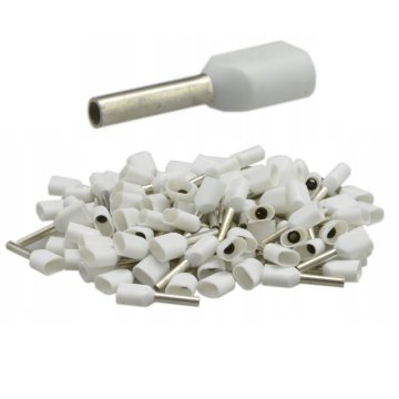 shumee Izolirana dvojna tuljava za priključne sponke 2x0,75/8 bela (100 kosov)