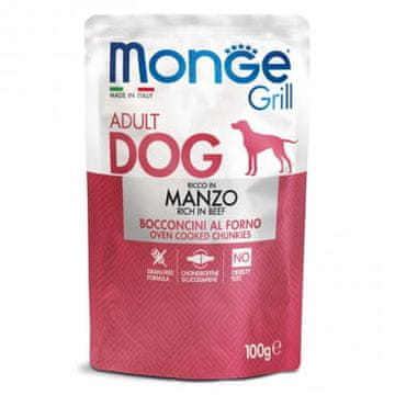 Monge Monge Dog Grill koščki za odrasle pse z govedino 100 g