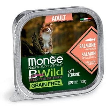 shumee Monge BWild Cat Adult Lososova pašteta 100g