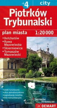 shumee Piotrków Trybunalski +4. Skierniewice, Bełchatów, Rawa Mazowiecka, Tomaszów Mazowiecki. Zemljevid / načrt mesta. Demart
