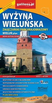 shumee Wieluńsko gorje. Krajinski park Załęcze. Turistična karta / Zemljevid mesta. Galilej