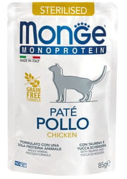 shumee Monge Cat sterilizirana monoproteinska piščančja pašteta 85 g