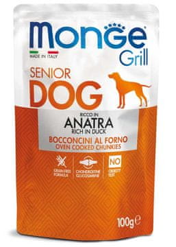 shumee Monge Dog Grill Senior koščki z raco 100g