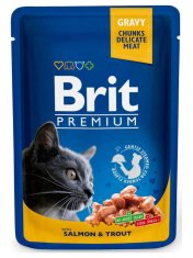 shumee BRIT PREMIUM CAT Adult Sterilised Losos in postrv (vrečka) 100 g