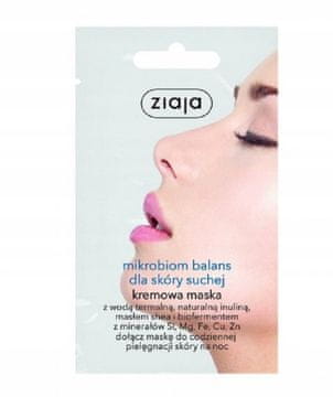 shumee Ziaja Maska za obraz za suho kožo, ravnovesje mikrobioma, 7 ml / 5130