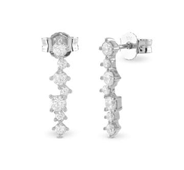 Guess Srebrni viseči uhani Jardin JSBE04494JWRHT/U