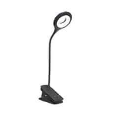 LIVEFY Reading LED svetilka s sponko + kabel USB-C, črna