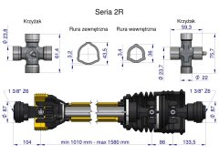 shumee Kardanska gred 1010-1580mm 270Nm široki kot CE 2020 serija 2R WARYŃSKI